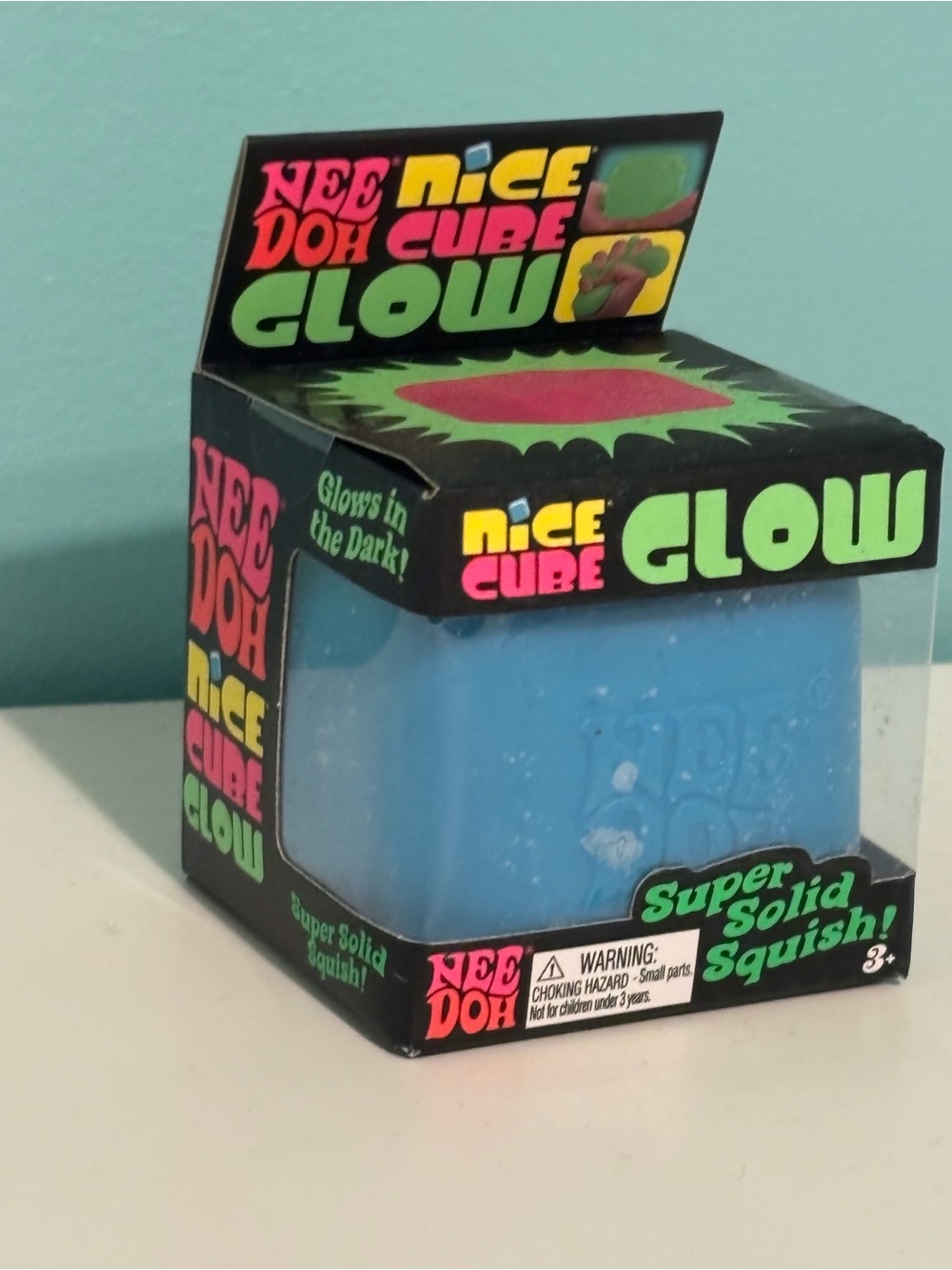 Nice Cube Glow Blue - Super Solid Squish Kids Toy